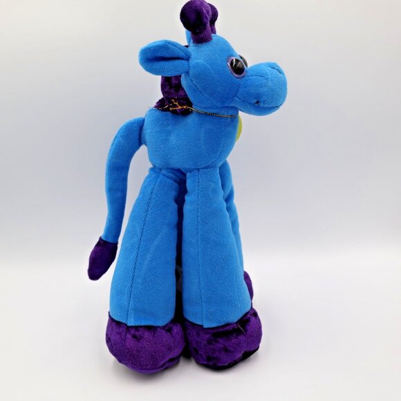 Limbo Legs JAKKS Pacific 2000 Gerald the Giraffe Plush Blue Purple Vintage - Picture 3 of 8